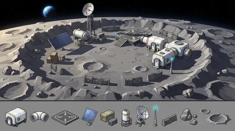 Outpost Selene, concept art 2